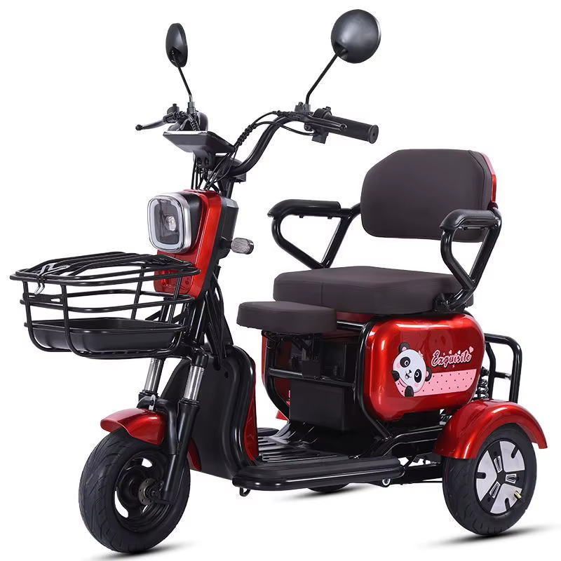 Mini tricycle électrique parent-enfant pour la famille avec siège enfant pliable 800W 48V 3 roues