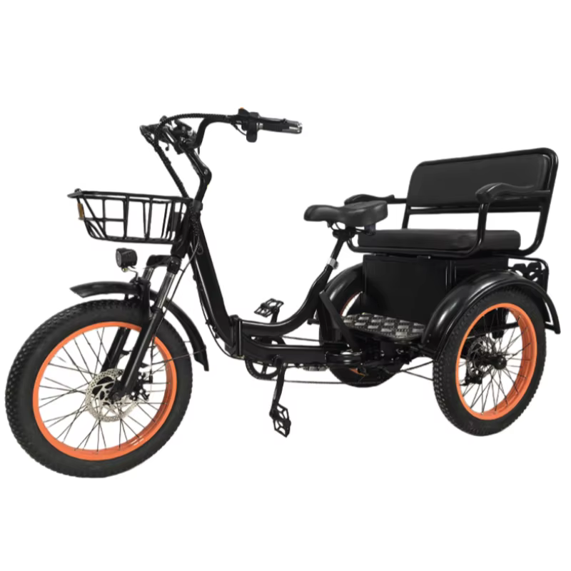Nouveau tricycle électrique familial pour adultes avec siège arrière