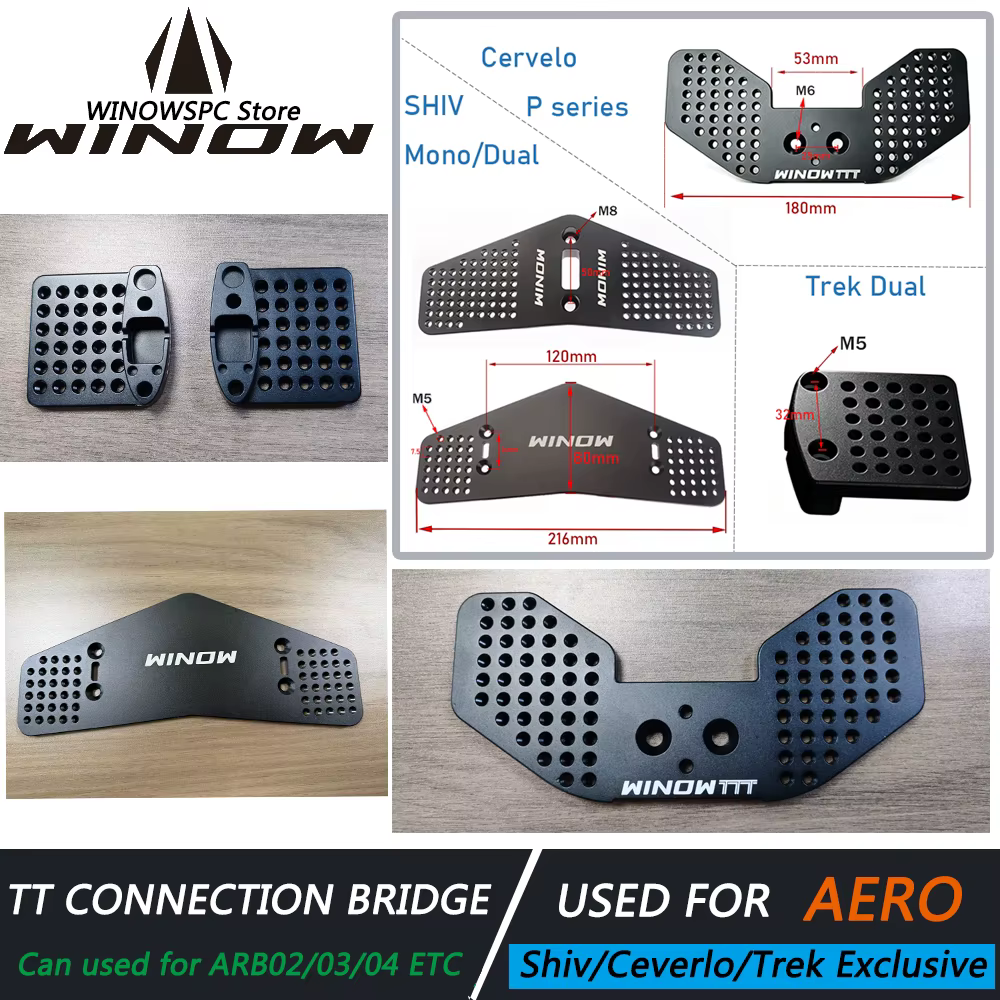Pont de connexion en alliage d'aluminium WINOWSPC pour guidon de vélo de chronométrage (TT) – Pièces