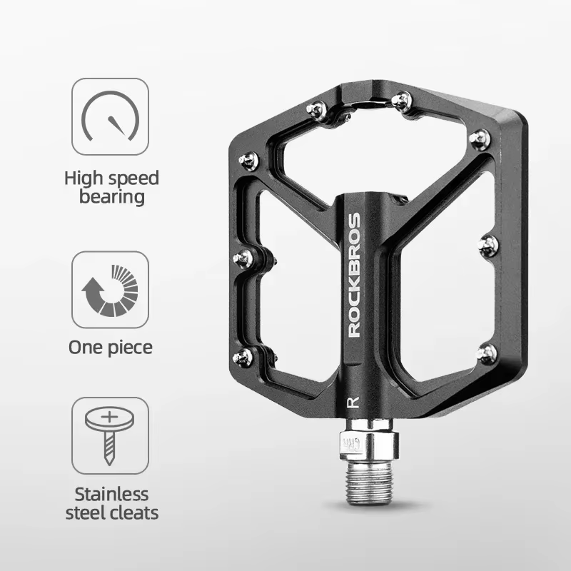 ROCKBROS pédales de vélo en alliage d'aluminium anti-dérapant ultraléger roulement scellé vtt