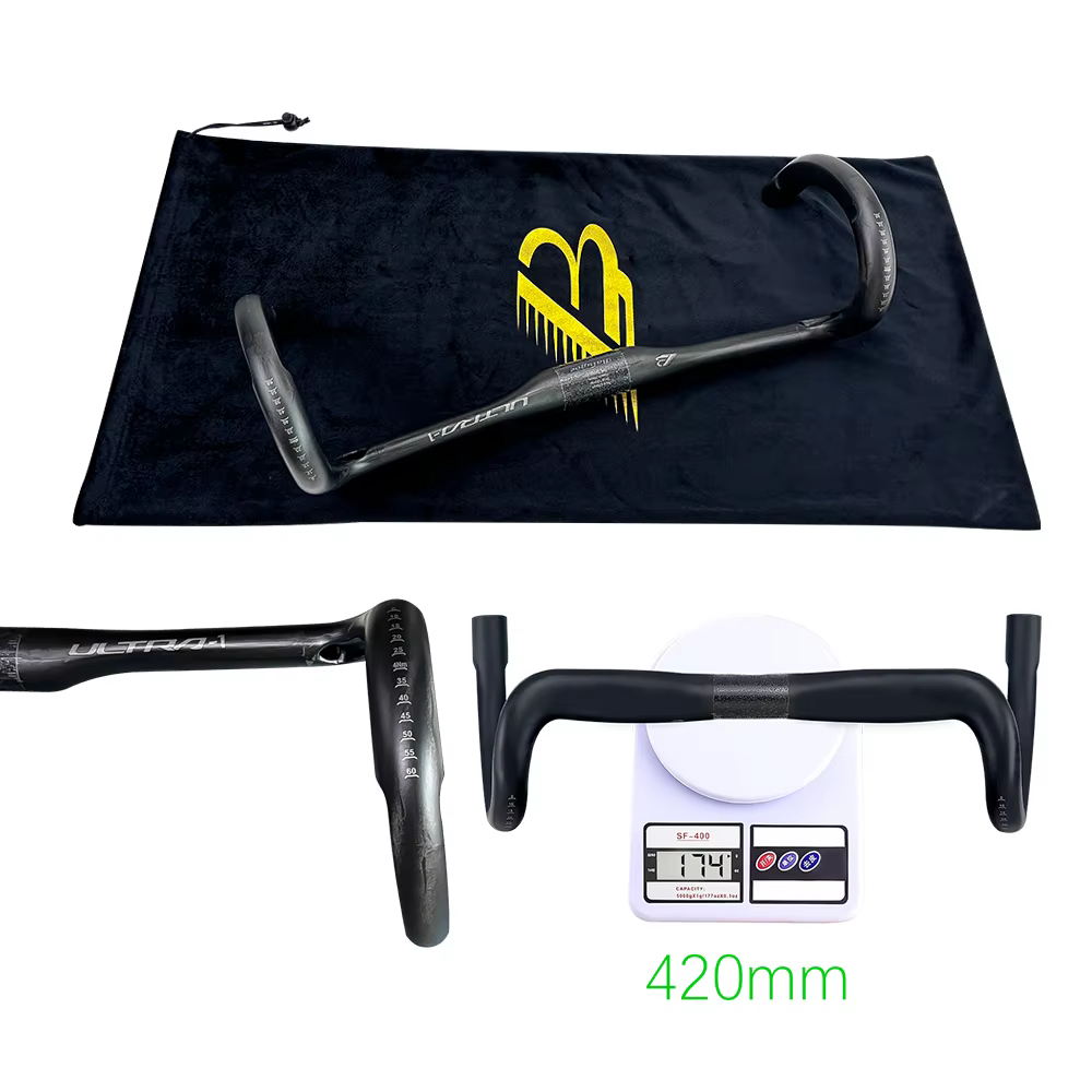 25 BALUGOE guidon de vélo de route Ultra léger carbone Fber câble Semi interne course compétitif poignée pliante accessoires d'équitation