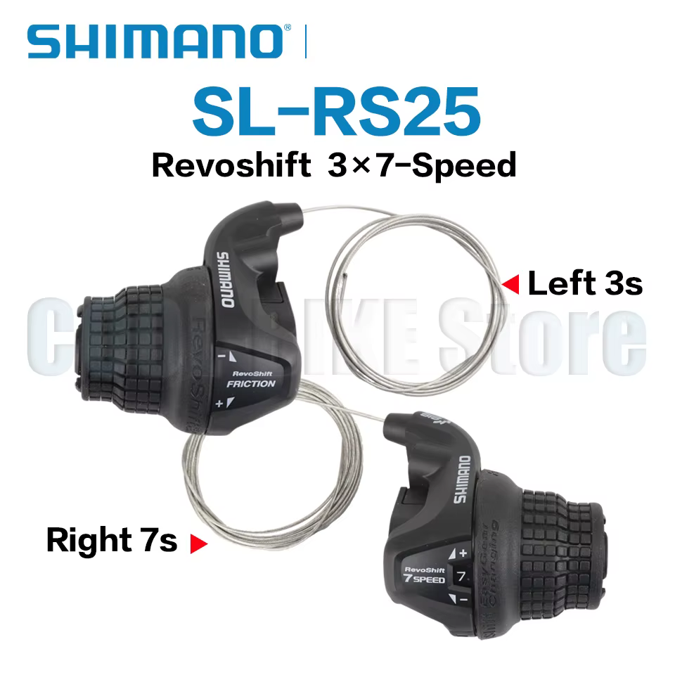 Levier de vitesses Shimano Tourney SL RS25 Revoshift pour vélo
