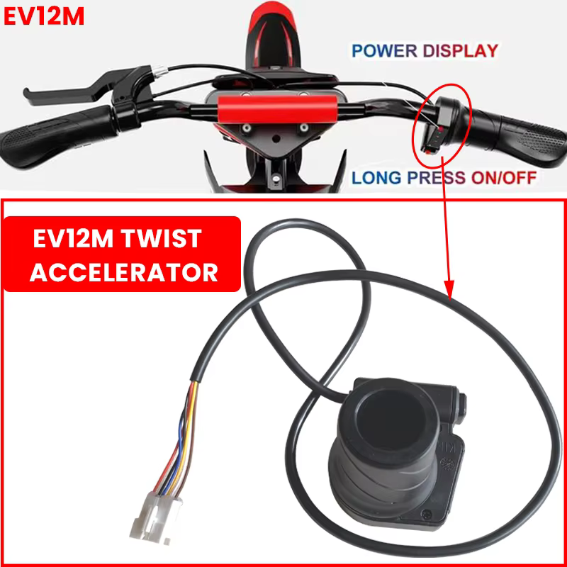 Accélérateur torsadé d'origine pour moto électrique pour enfant, clocorsynchronisation EV12M, accélérateur 36V