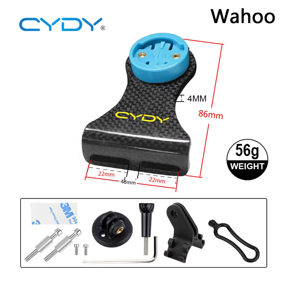 CYDY – support Garmin Bryton Wahoo en carbone pour guidon d'ordinateur de vélo avant vtt