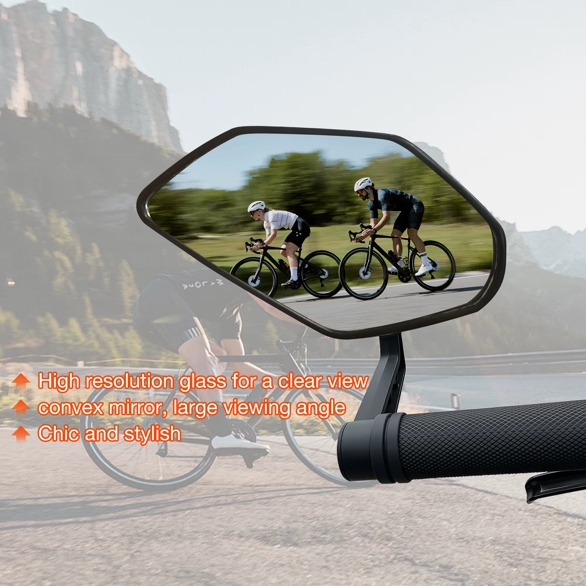 Rétroviseur de vélo, rétroviseur de guidon réglable