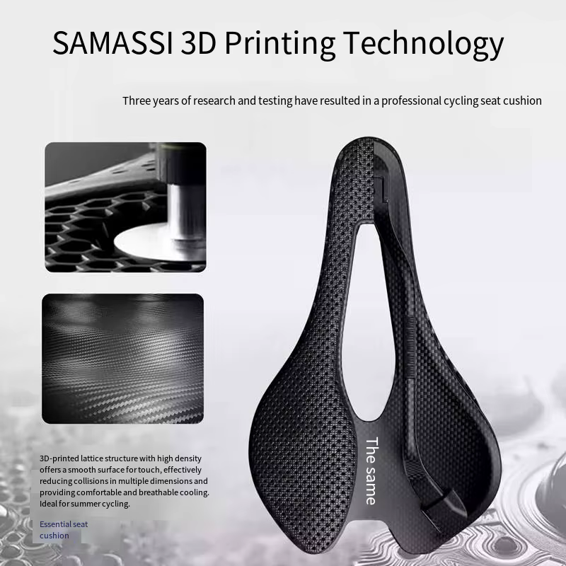 Selle SAMASSI imprimée en 3D pour vélo de route et VTT