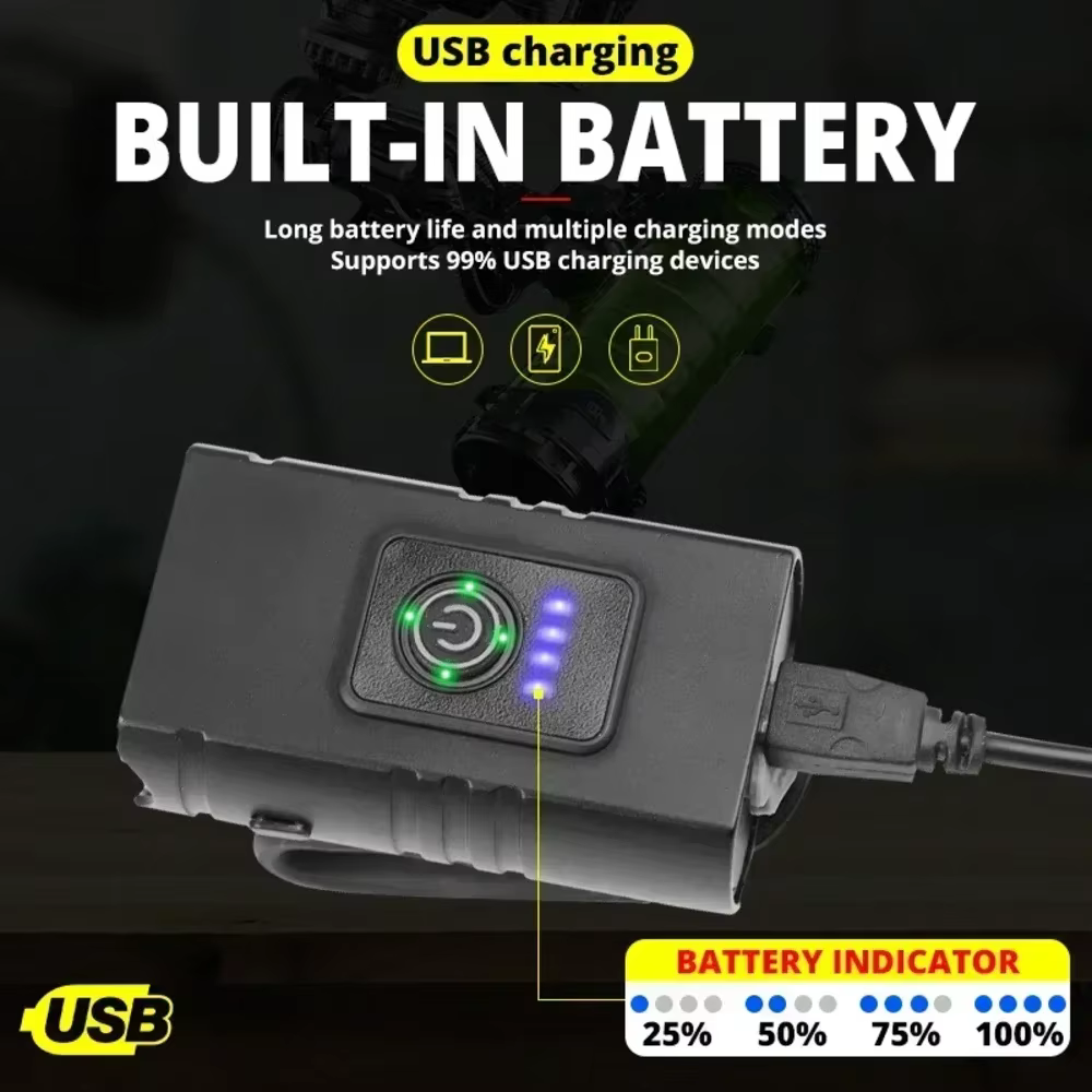 Phare de vélo LED feu avant