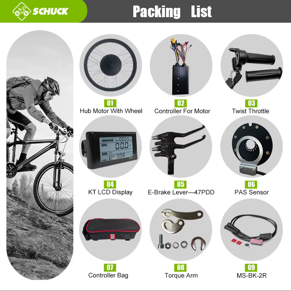 Kit de conversion pour vélo électrique 72V 5000W