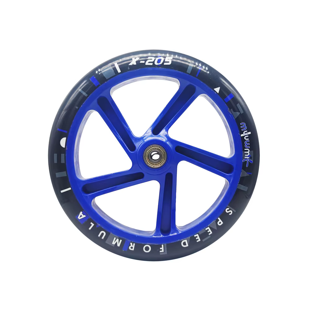 【205mm 175mm 145mm】 grandes roues de Scooter 20.5cmX4cm diamètre roue de chariot 145/175mm x 30mm PU Durable avec roulement