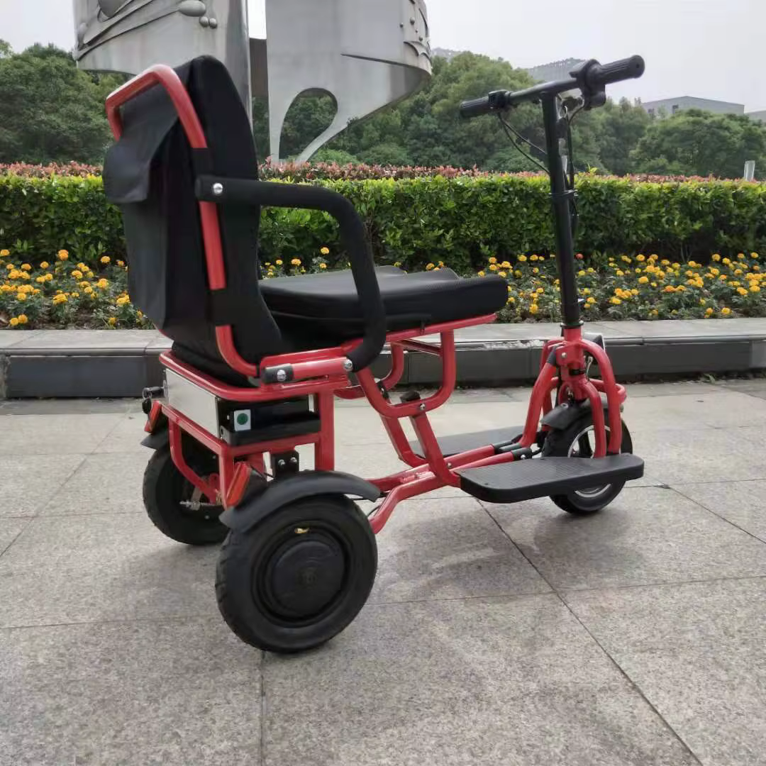Tricycle électrique pliant de loisirs de scooter de cyclomoteur à trois roues de la basse vitesse faite sur commande 15km/h