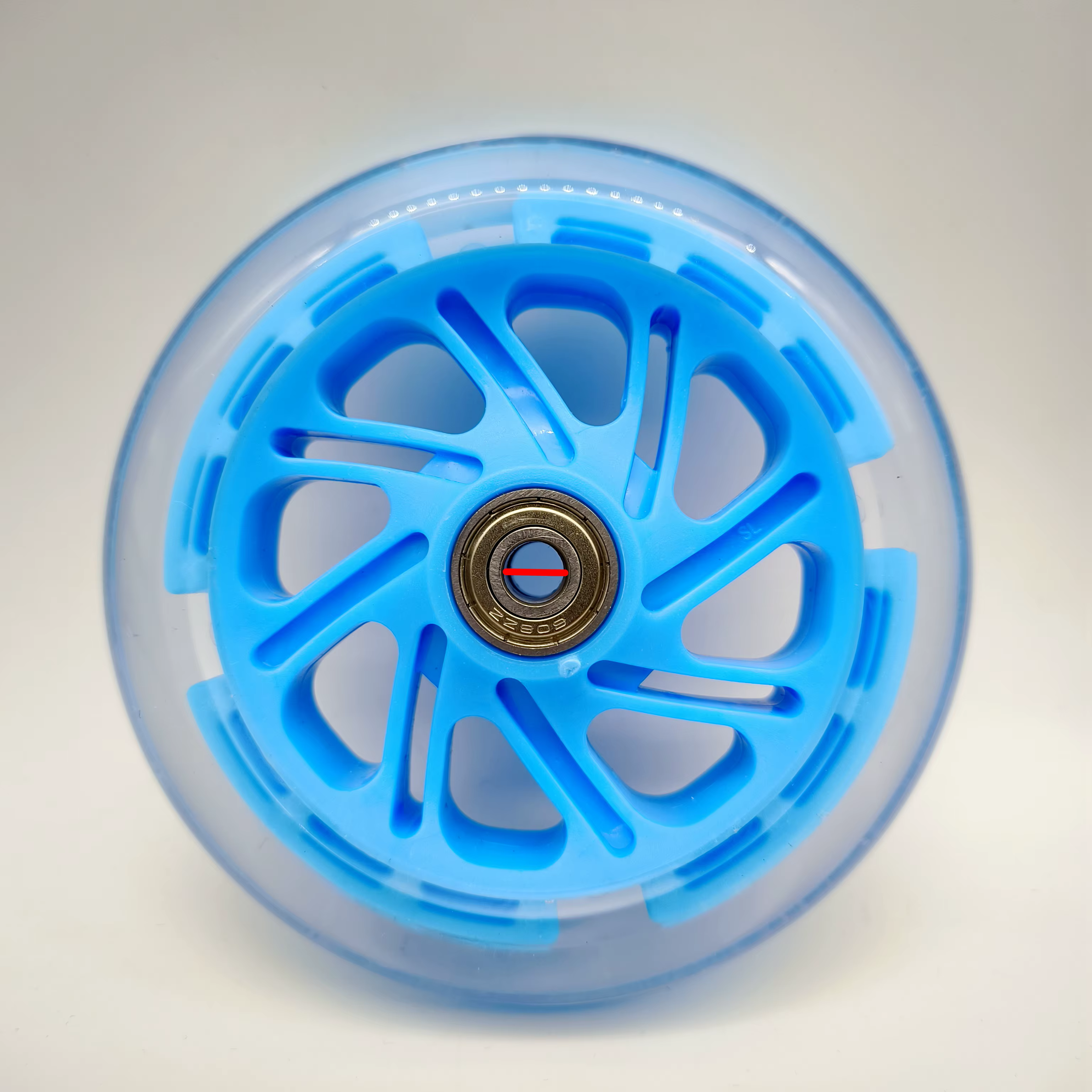 Roue de Scooter led clignotant, matériau PU 120x30mm 80x24mm, 2 roues/lot