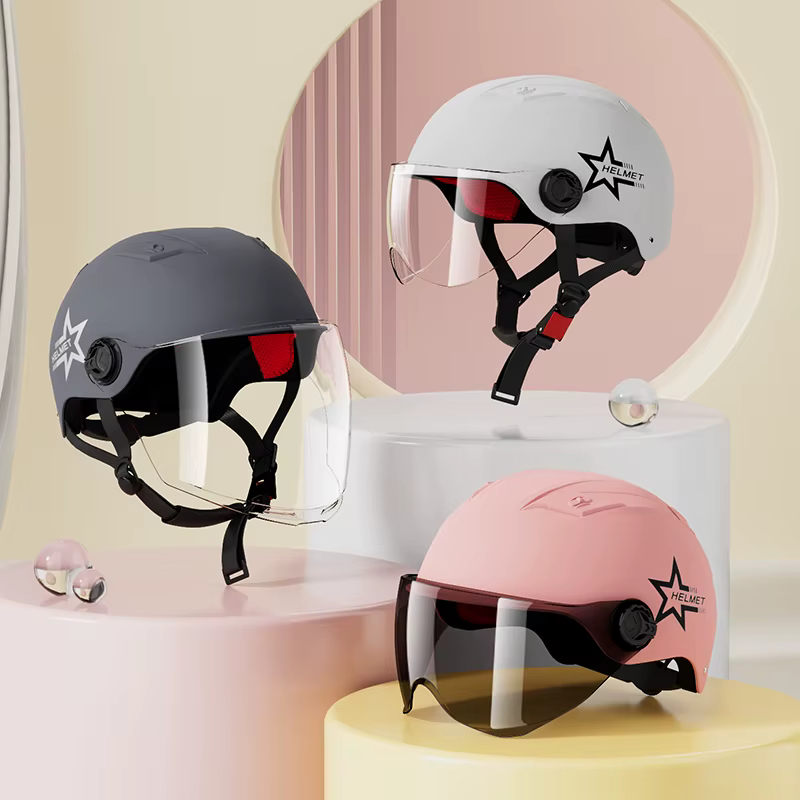 Casque de vélo/moto électrique unisexe toutes saisons