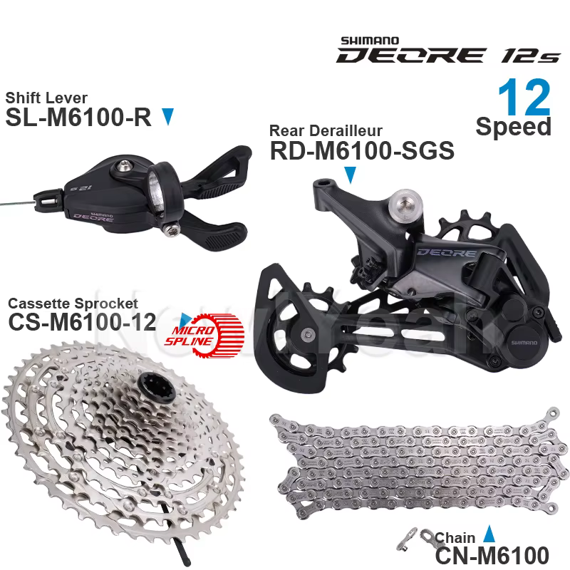 WinterMANO DEORE M6100 Groupe Shifter SL-M6100 Dérailleur Arrière RD-M6100 Cassette Pignon CS-M6100 CN-M6100 12 vitesses Original