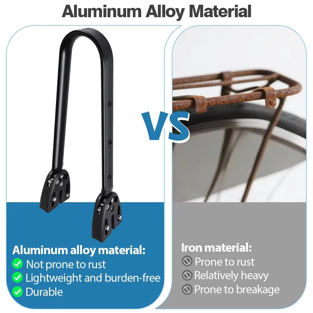 Porte-bagages de vélo en alliage d'aluminium