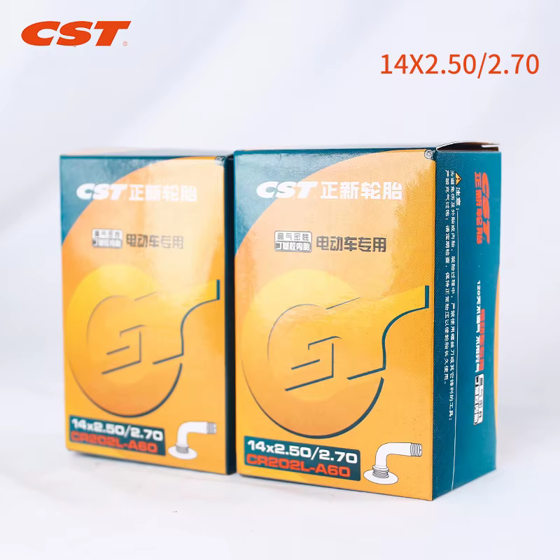 CST 14 16 18 20 "pneus de vélo électrique 14X2.50 buse de gaz courbée chambre à air en caoutchouc
