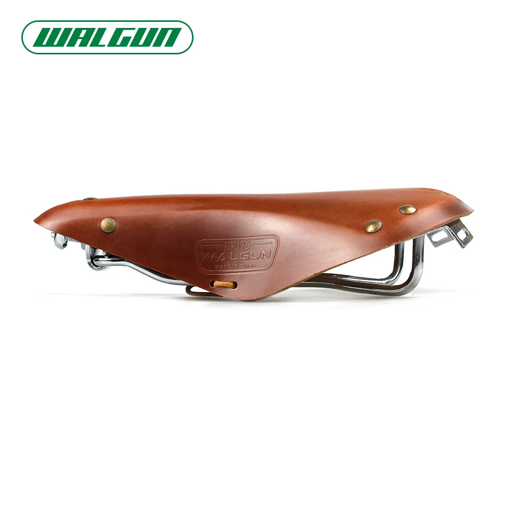 Selle de vélo WALGUN, selle en cuir vintage artisanale