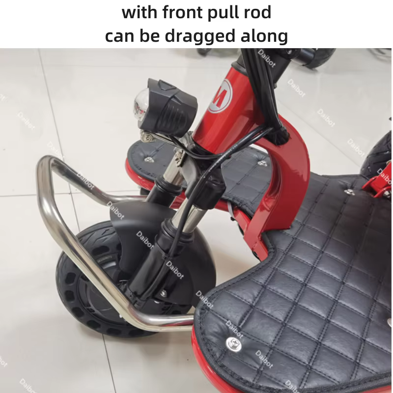 700W puissant Scooter de mobilité à 3 roues avec siège pour personnes âgées pliant Double moteur Scooter électrique avec tige de traction bagages voyage