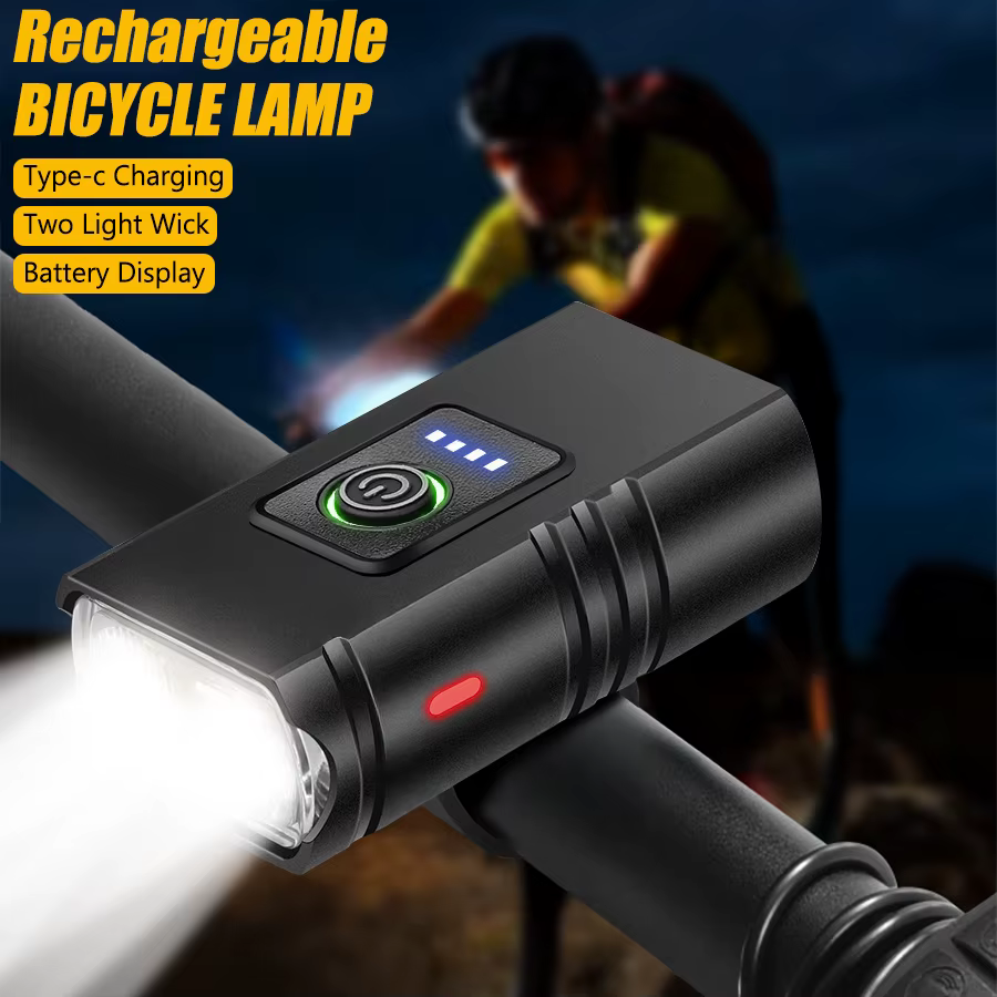 Kit d'éclairage puissant pour vélo avec affichage numérique de l'indicateur de batterie