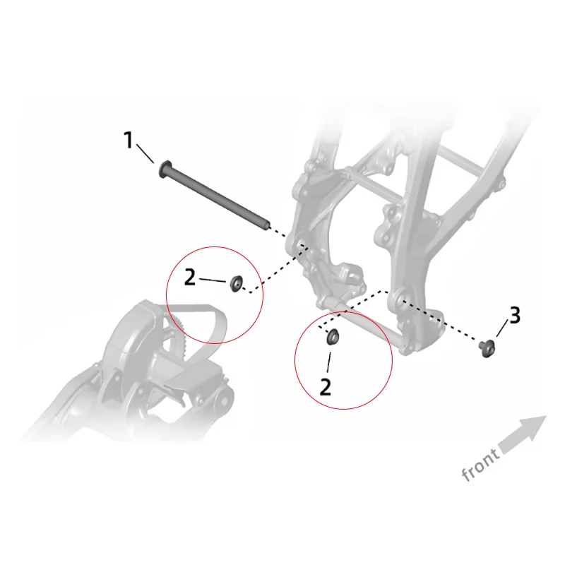 Boulons de fixation et renforts de cadre pour bras oscillant arrière d'origine OEM pour moto électrique tout-terrain Ultra Bee