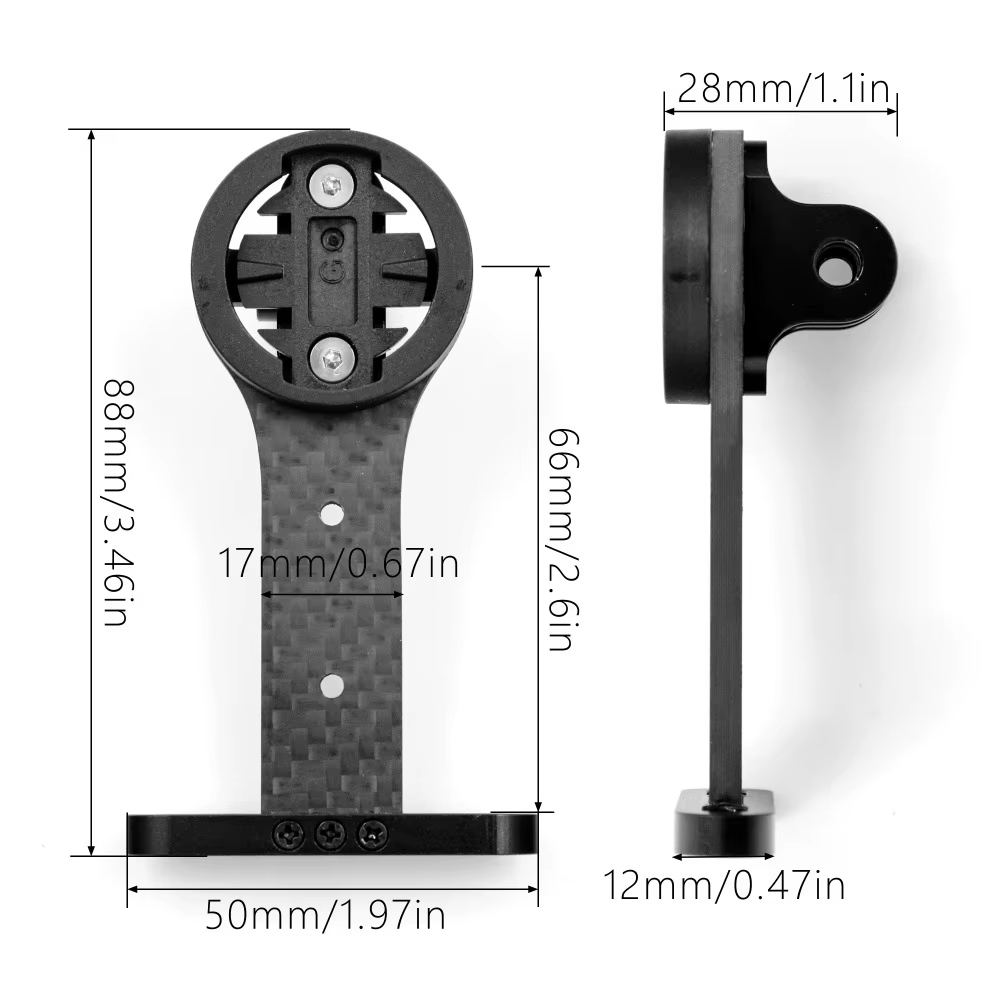 Support de vélo Garmin en carbone