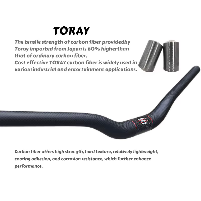 Nouveau guidon de vélo de course tout carbone Matt 3K pour VTT
