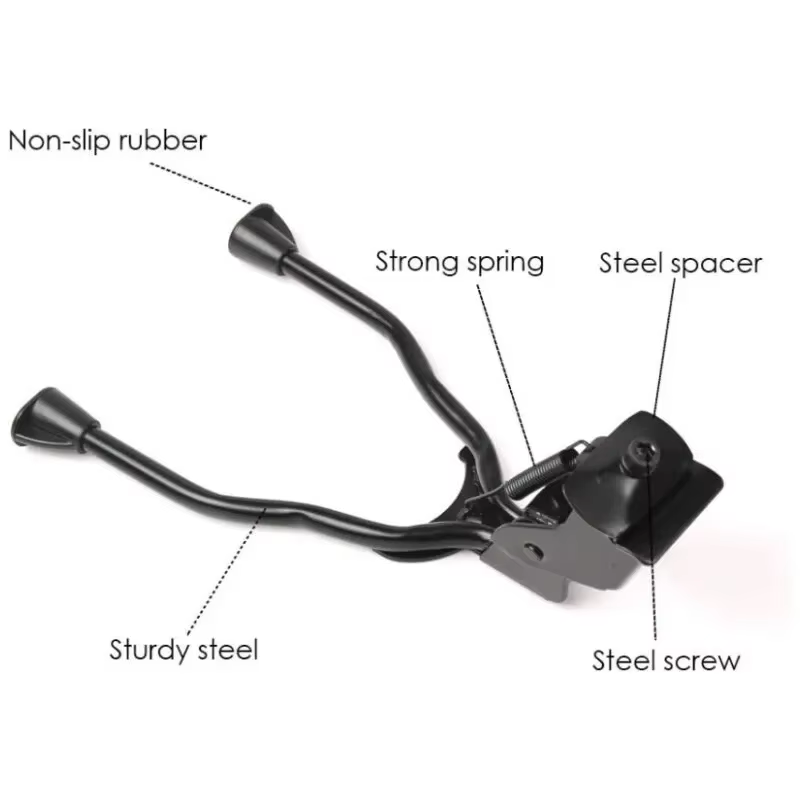 Béquille de vélo pliable en acier inoxydable