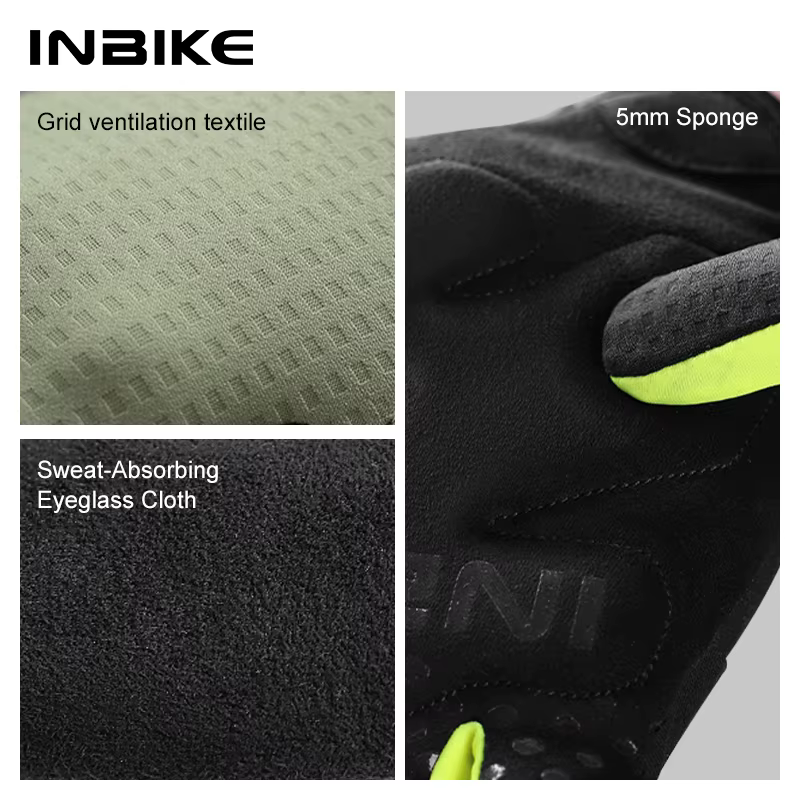 INBIKE 2025 gants de cyclisme doigt complet écran tactile anti-dérapant Gel paume réfléchissant