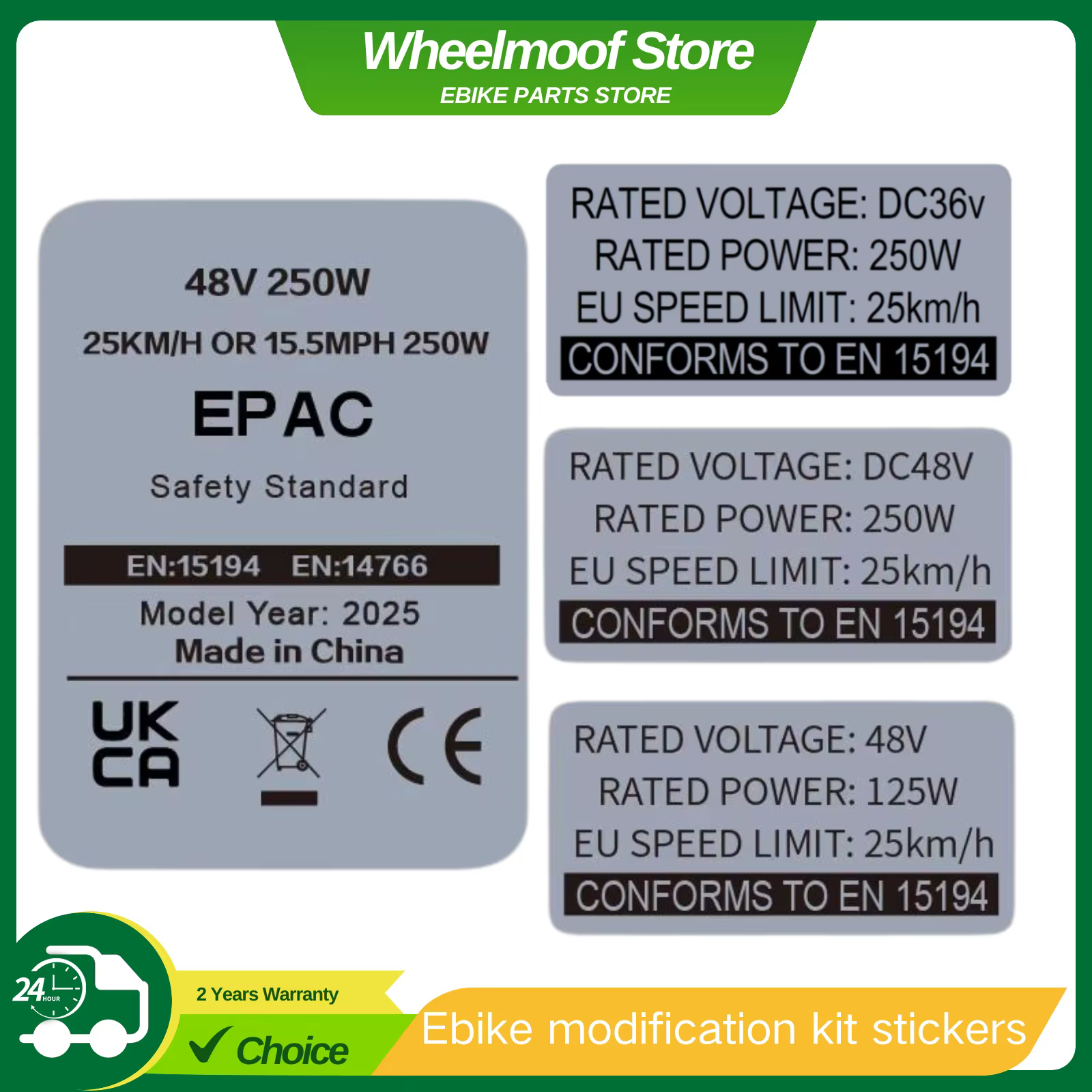 Autocollants de kit de modification de vélo électrique