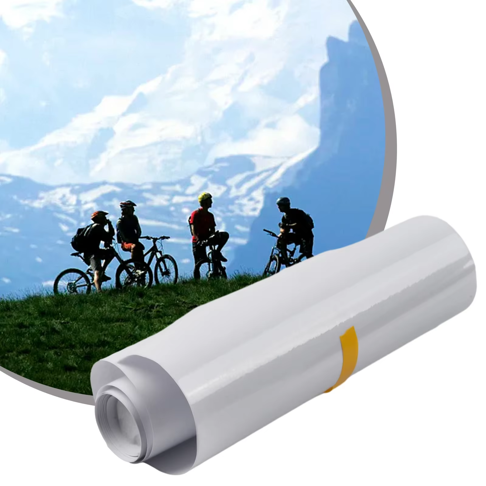 Film de protection transparent pour cadre de vélo