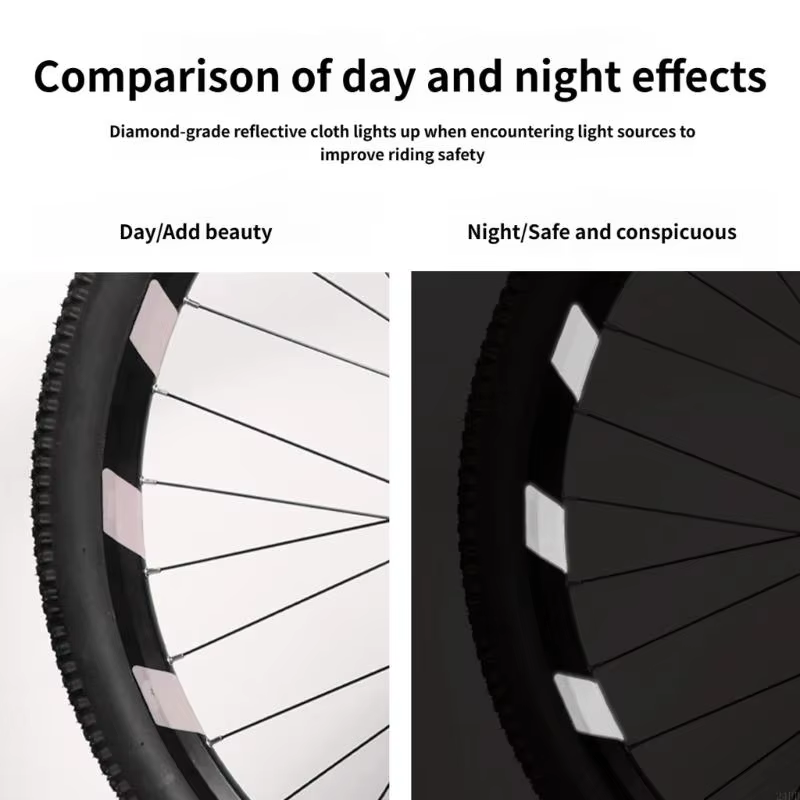 Autocollant réfléchissant pour rayons vélo route