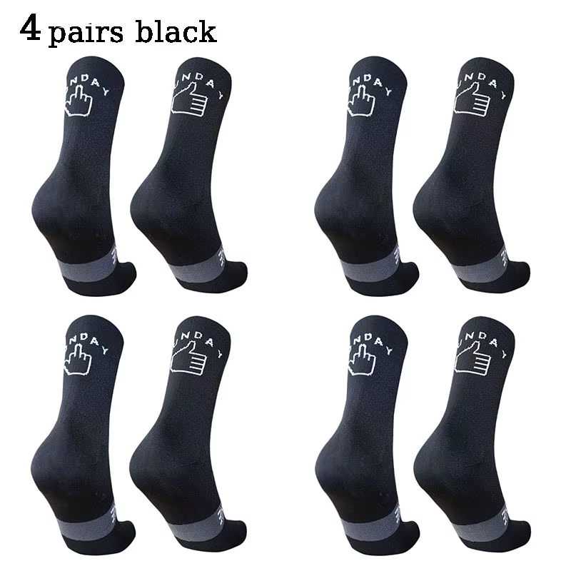 4 paires de chaussettes de cyclisme pour hommes et femmes