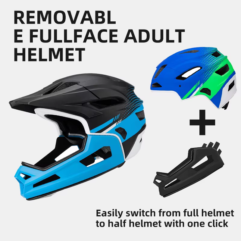 Eastinear haute qualité montagne tout-terrain casque de vélo 2-en-1 intégral détachable en plein air adulte hommes et