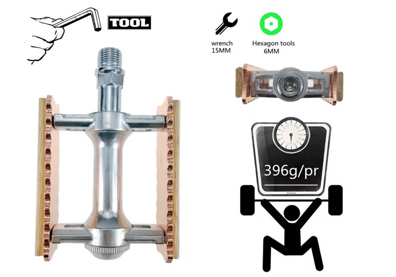 Pédales de vélo ultralégères en alliage d'aluminium