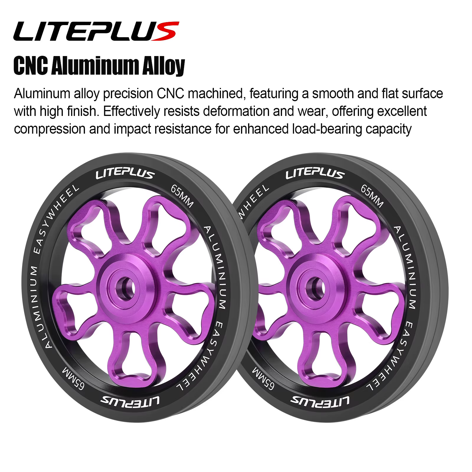 Roues pliantes LITEPLUS en alliage d'aluminium 70 mm pour vélo Brompton