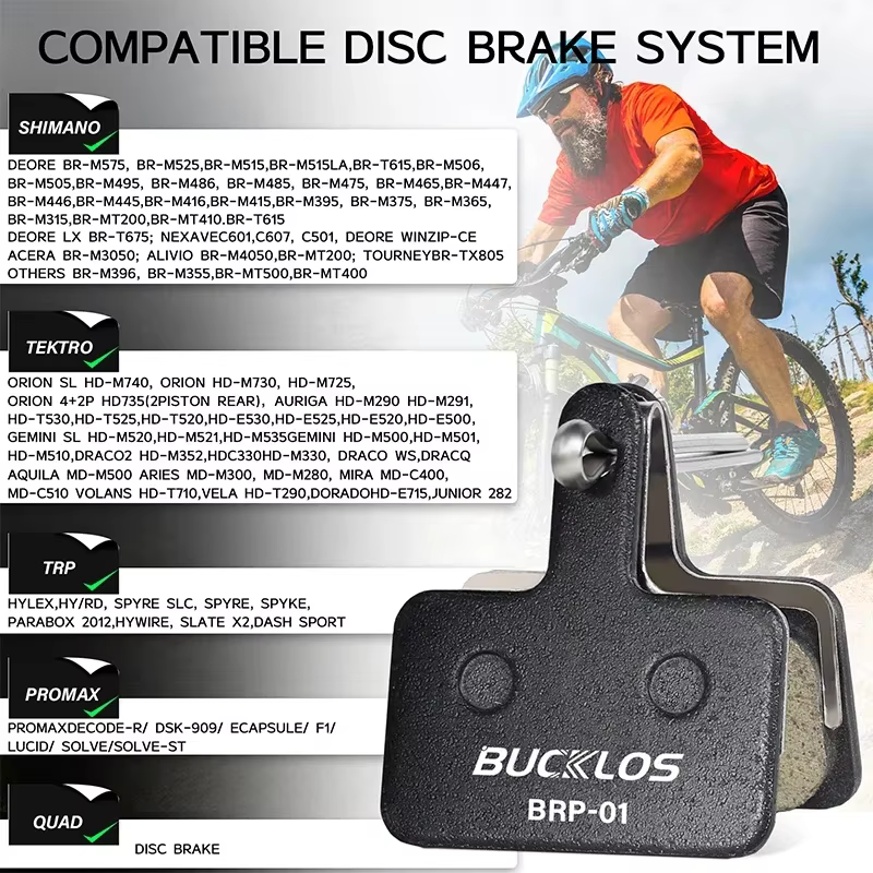 BUCKLOS vélo résine plaquette de frein vtt plaquettes