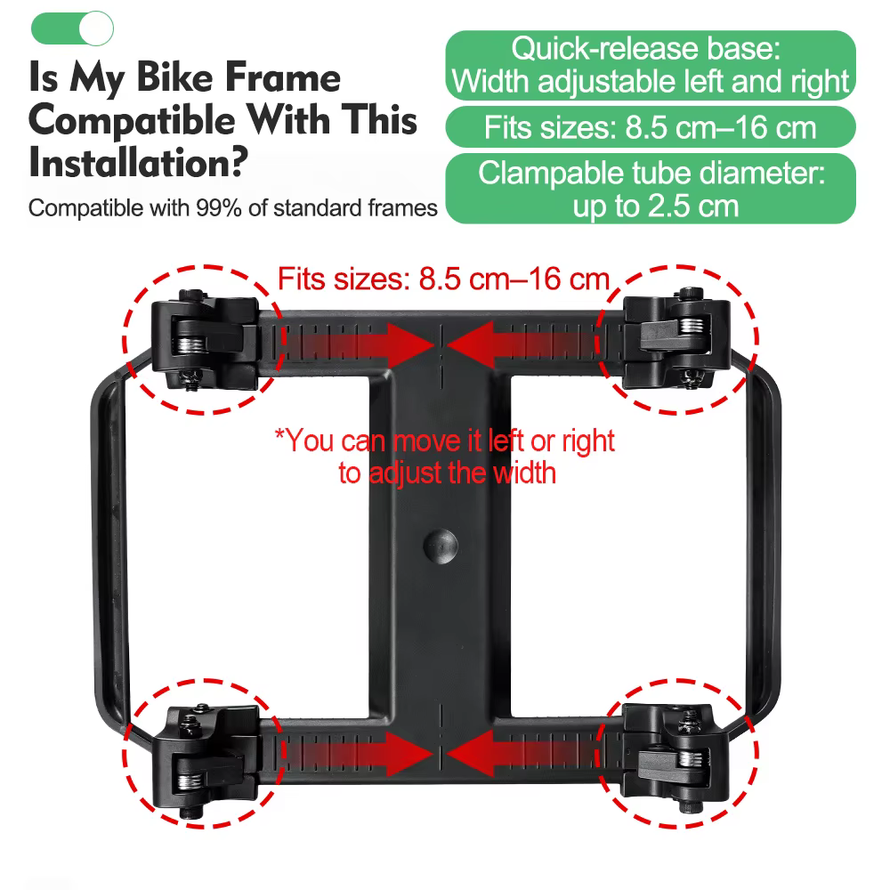 NEWBOLER – support réglable à dégagement rapide pour vélo électrique