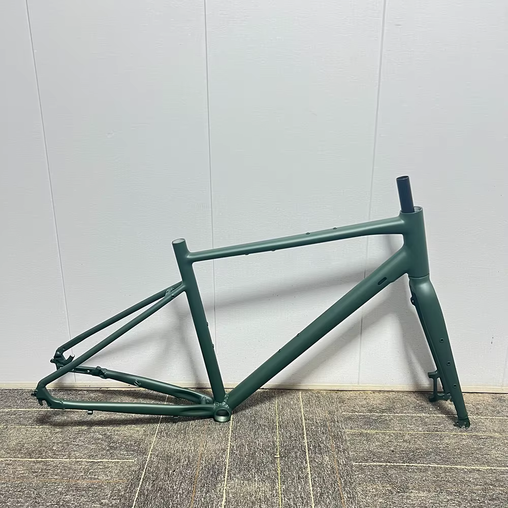 Cadre de vélo de gravier B.B 44x68mm O.L.D Avant 100mm/Arrière 135mm Frein à disque en alliage d'aluminium