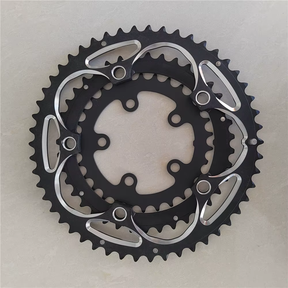 Vélos de route 130-74 BCD plateau 50/39/30T Triple vitesse en alliage d'aluminium pliant vélo chaîne roue vtt
