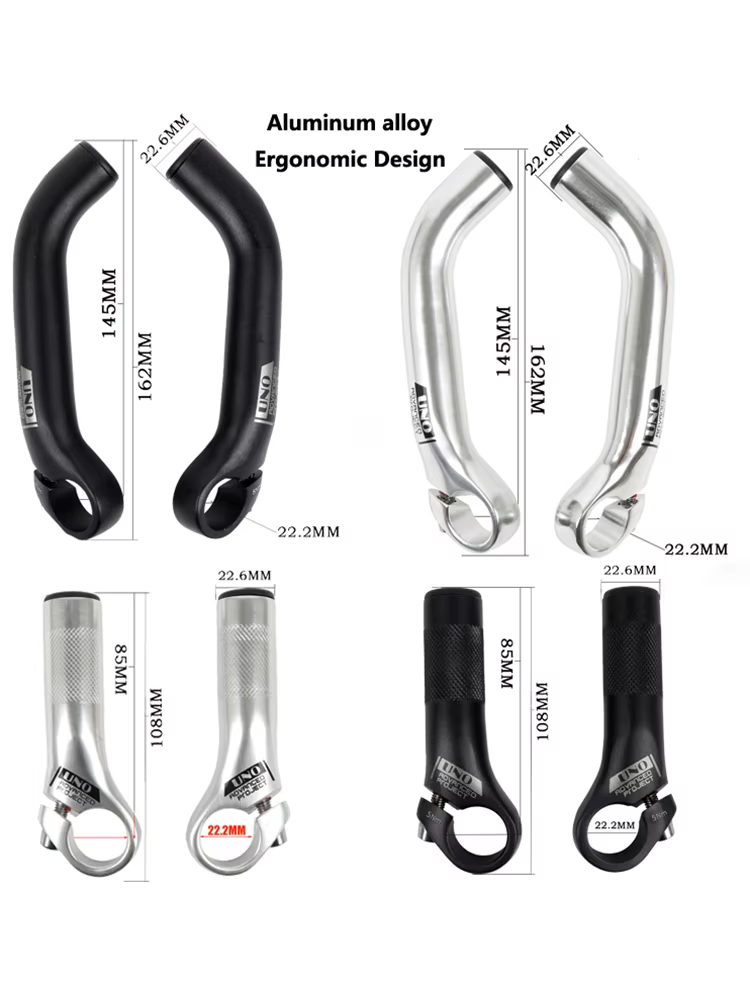 Embouts de guidon ergonomiques en alliage pour vélo de route et VTT