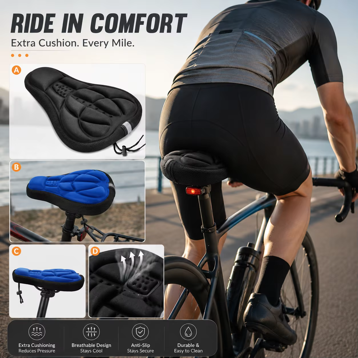 PINMOAP – housse de selle de vélo universelle