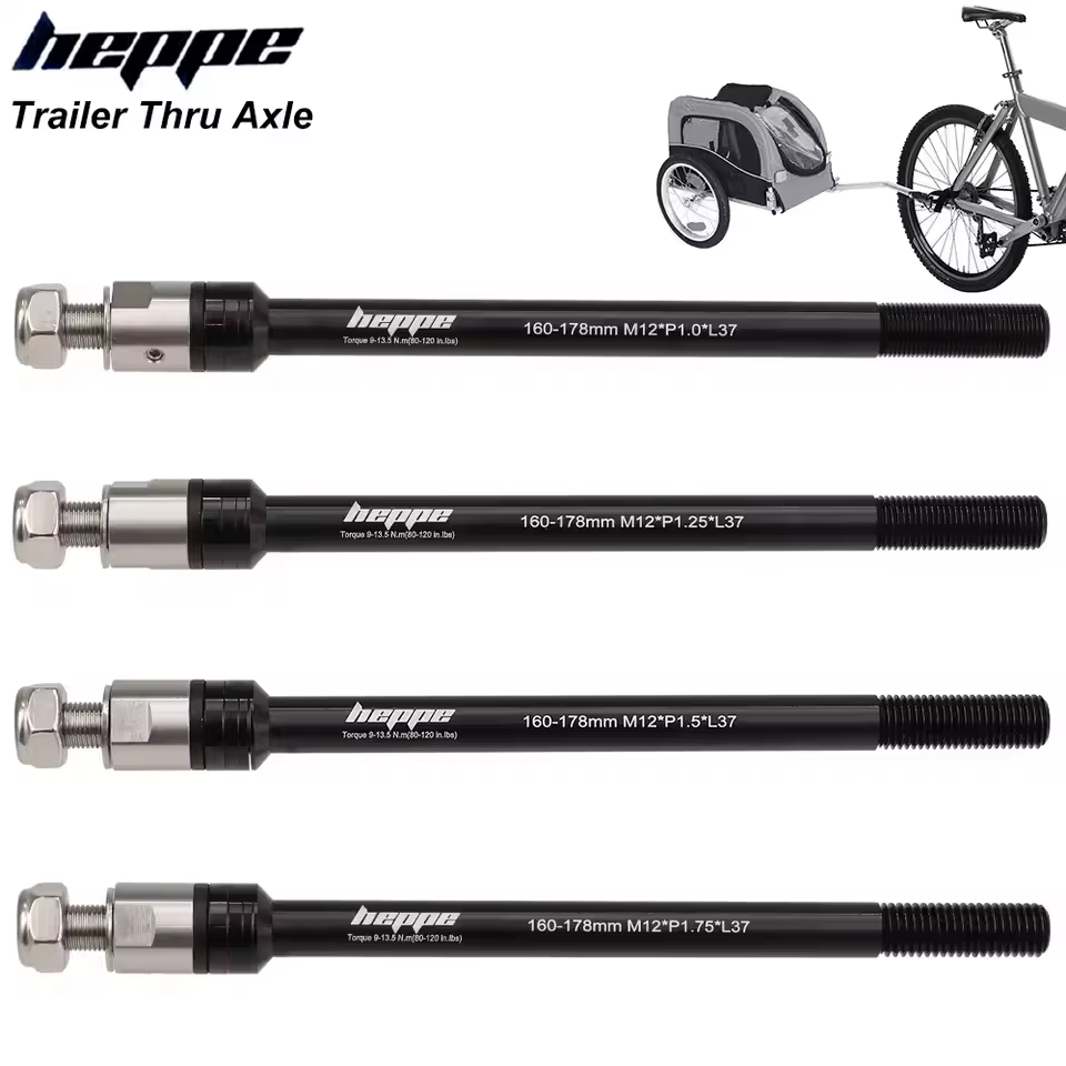 Essieu traversant de remorque de vélo 160-178mm