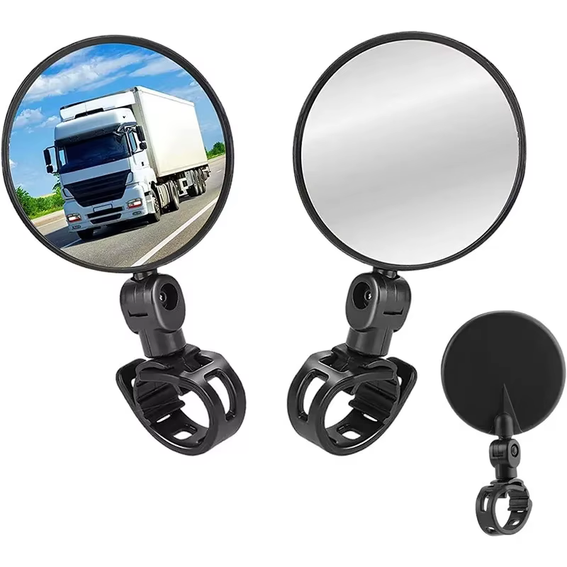 Rétroviseur de vélo, miroir convexe rotatif à 360 degrés réglable pour guidons de VTT