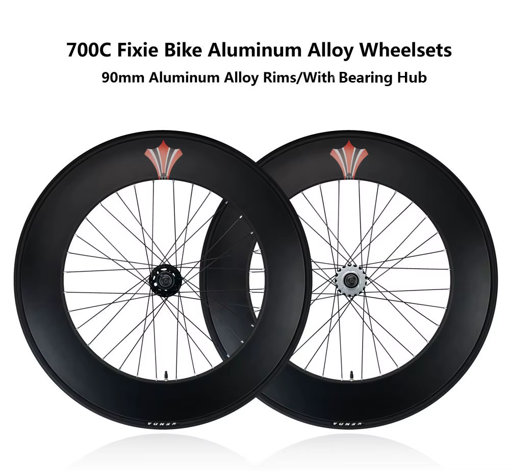 Roues de vélo à pignon fixe 700C 88MM 90MM en alliage d'aluminium