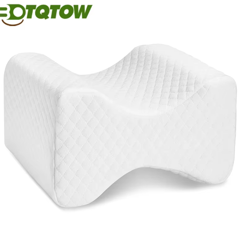 1 oreiller de genou pour dormeurs latéraux - 100% mousse à mémoire de forme - Coussin de contour en forme de cale - Coussin d'entrejambe pour l'alignement de la colonne vertébrale, soulagement des dou
