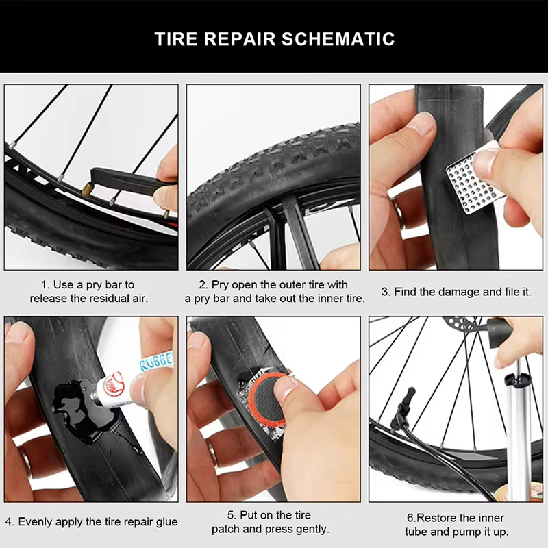 Kit de réparation de pneus plats de vélo