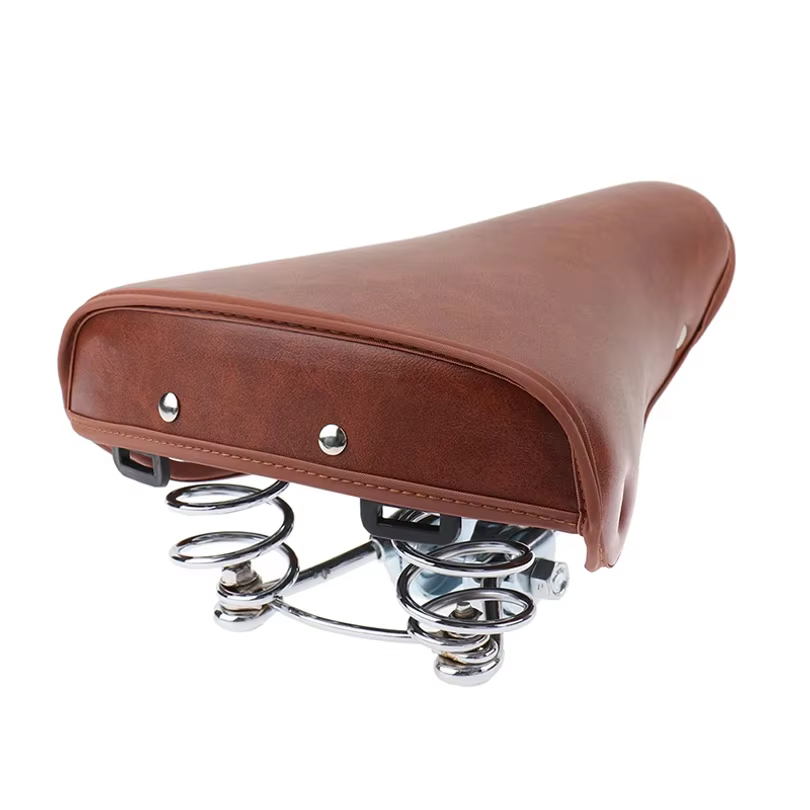 Selle de vélo rétro vintage en cuir PU