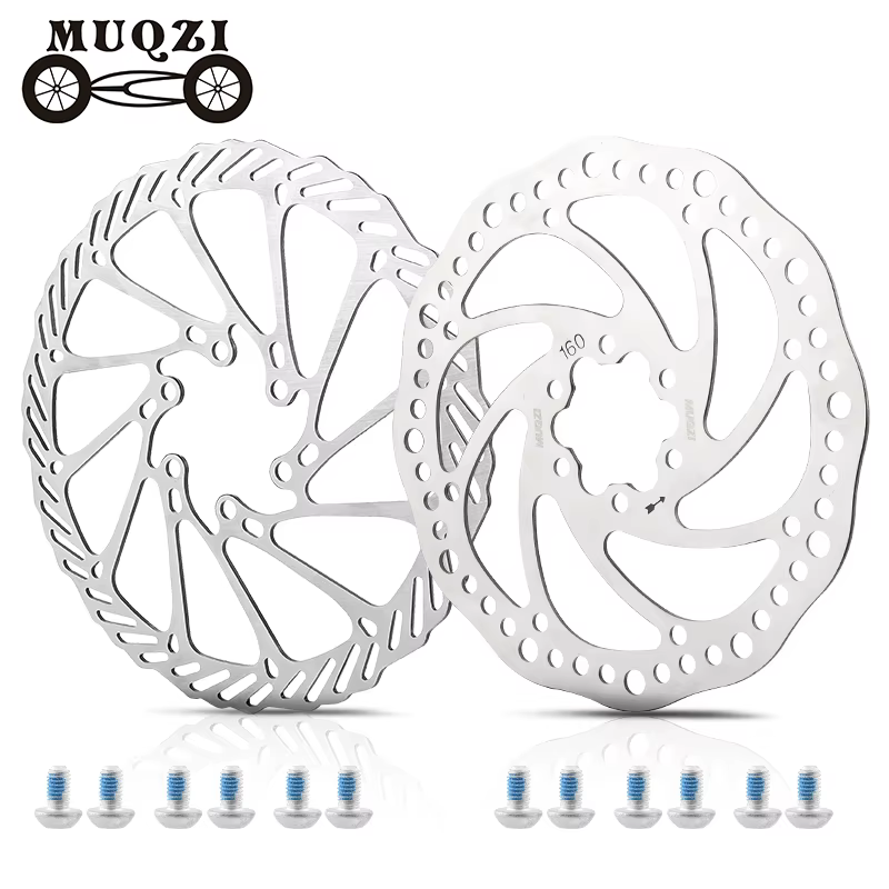 MUQZI 140mm 160mm 180mm Rotor de frein à disque montagne route vtt vélo avec 6 boulons Rotor de frein à disque
