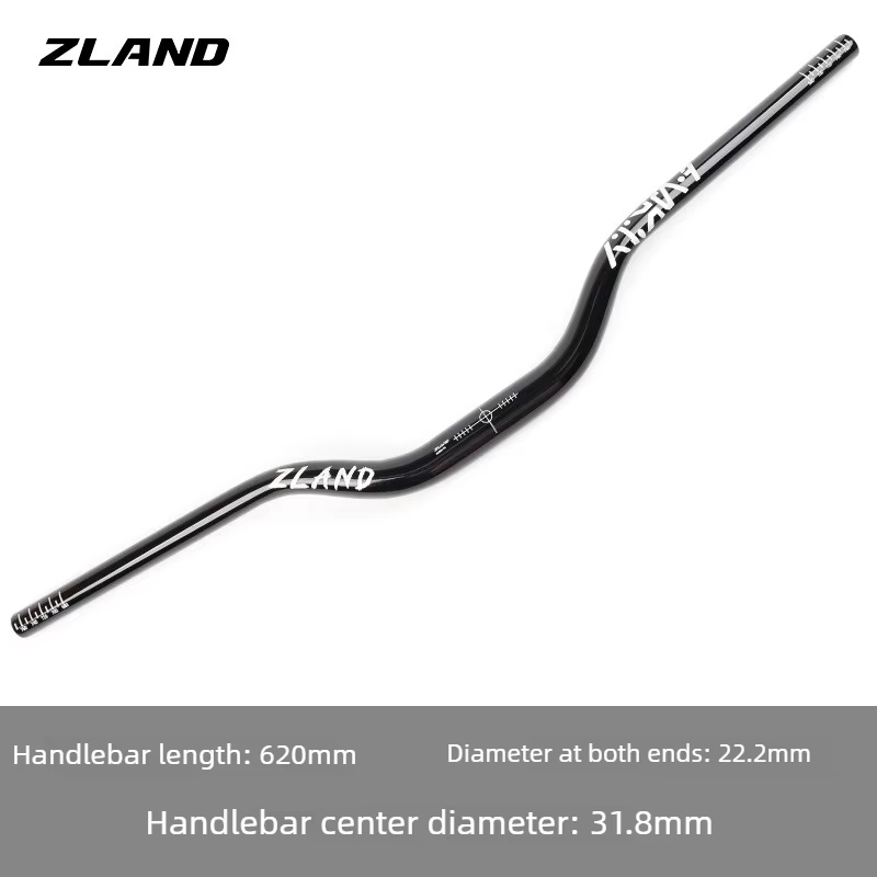 ZLAND VTT guidon élévateur poli-620/680/720/780MM 55mm ascenseur poli noir pour le cyclisme de fond de descente
