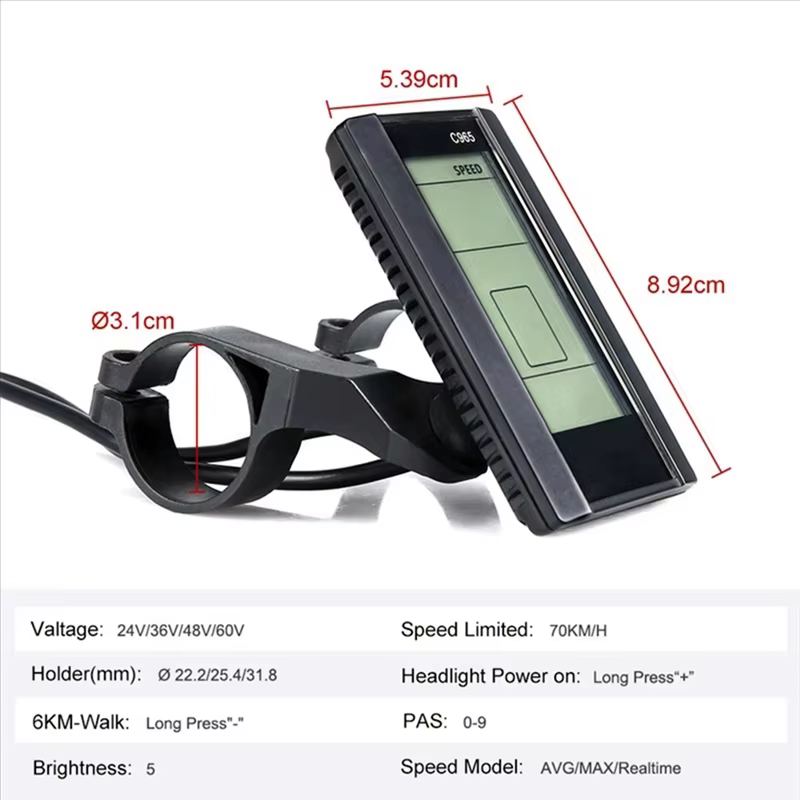 Écran LCD Bafang 800S UART pour vélo électrique