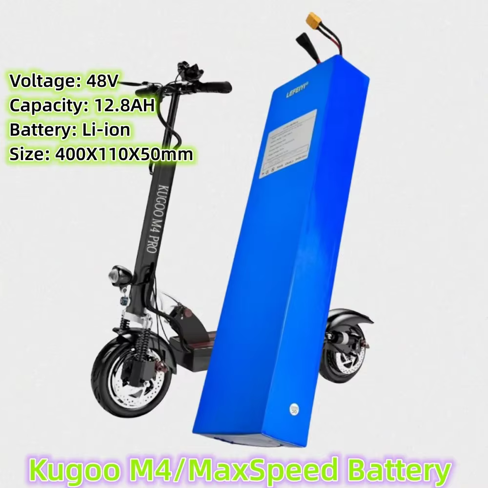 Batterie pour scooter électrique Kugoo figured/SafePro/MaxSpeed, 48V, 12,8 Ah
